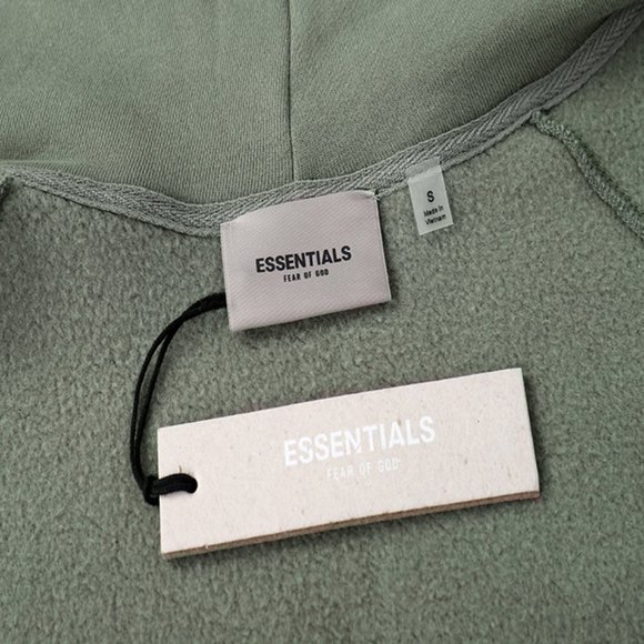 Fear Of God Essentials Fleece Zip Green Hoodie - Picture 10 of 14